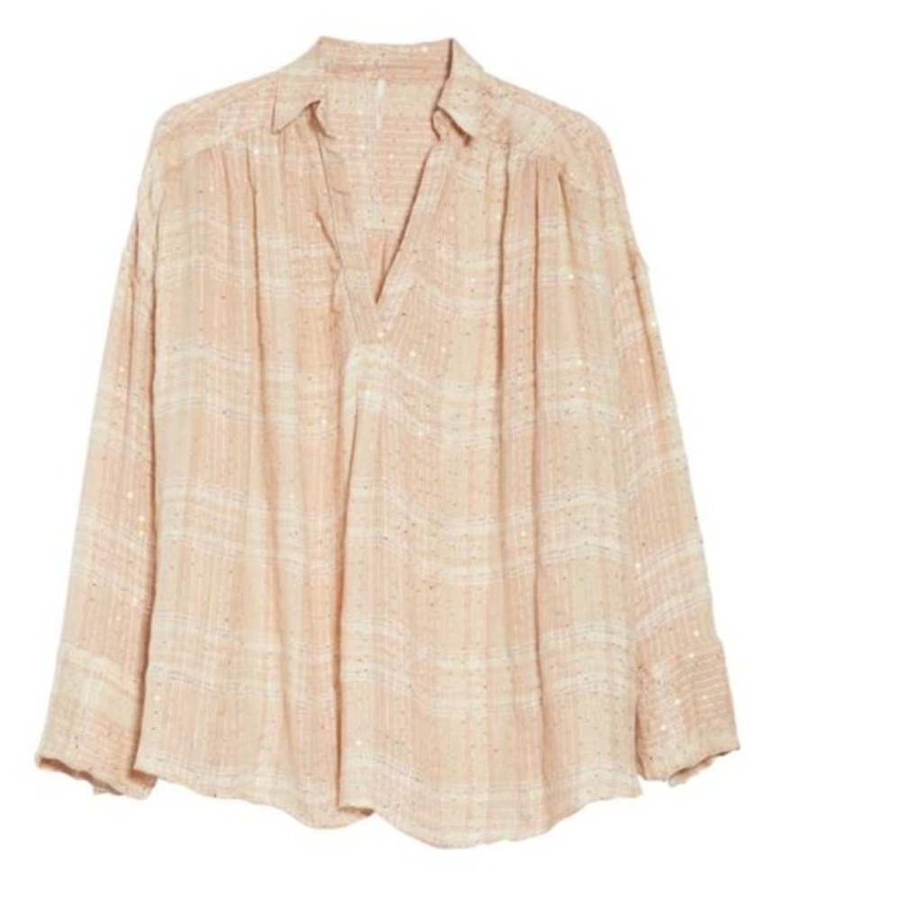 Free People Fearless Love Sequins Beige Pink - Picture 5 of 8